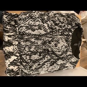 Blouse black & white